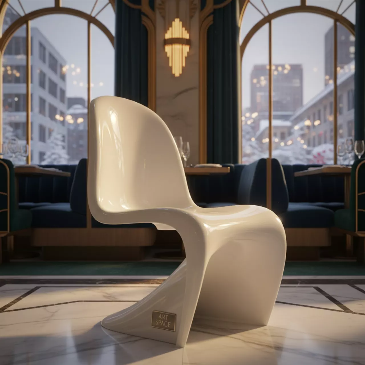 Аренда Стул Enave пластик белый в ресторане «La Terrazza» — ART SPACE