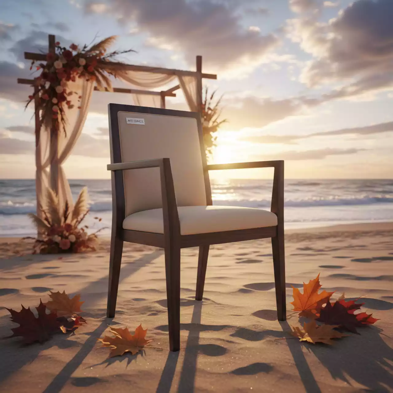 Аренда Стул Enigma бежевый коричневый на пляже «Маяк» — ART SPACE