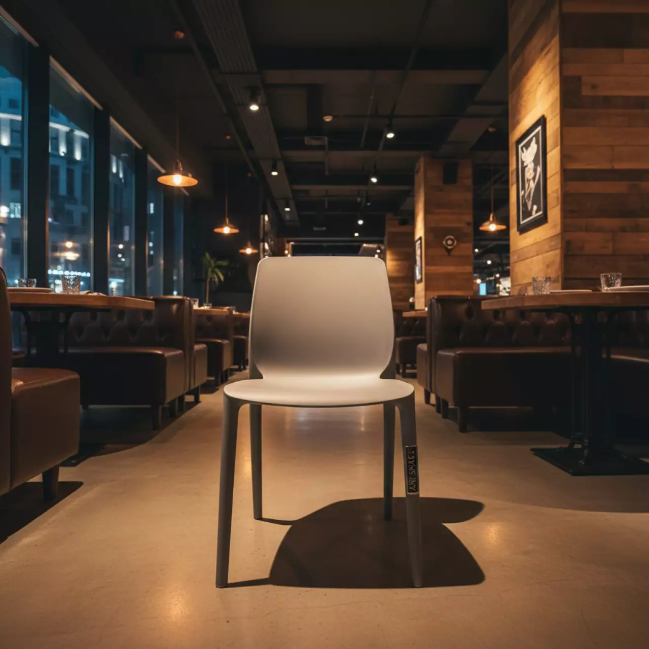 Аренда Стул EpokS пластик светло серый в ресторане «Сыроварня» — ART SPACE