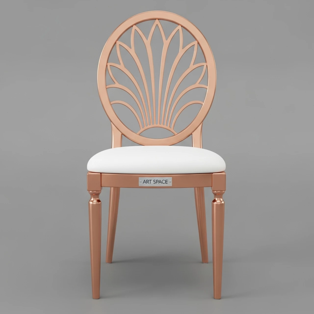 Аренда Стул Fanfare розовое золото белый в Karat Resort — ART SPACE