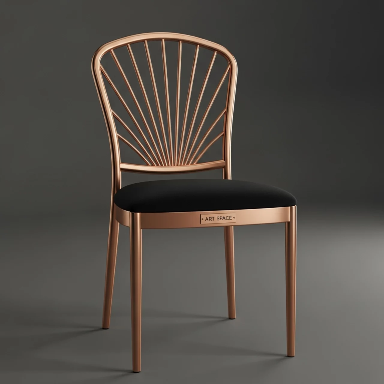 Аренда Стул Fanfare розовое золото черный в Gamma Sirius — ART SPACE
