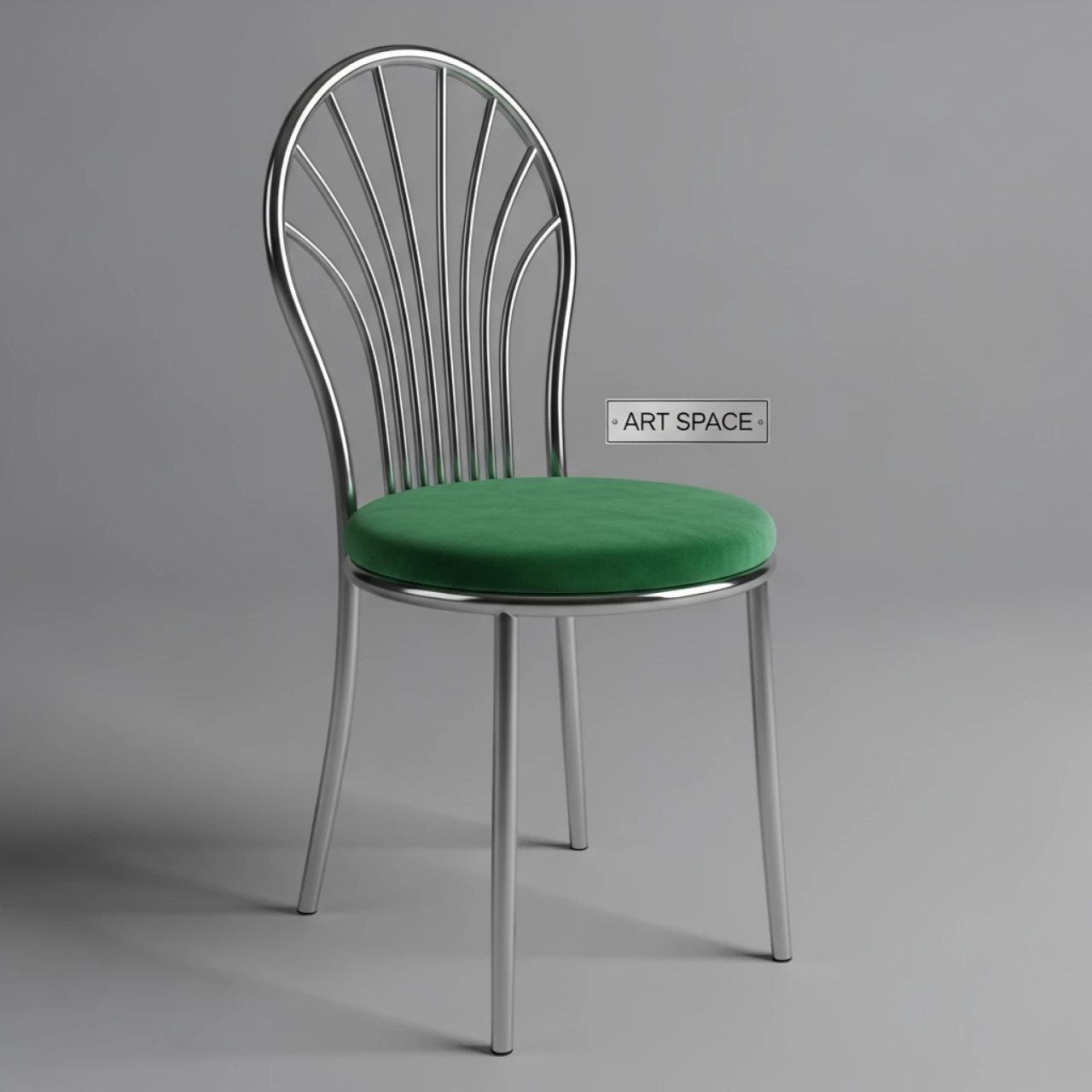 Аренда Стул Fanfare серебро изумрудный в Grand Karat Sochi — ART SPACE