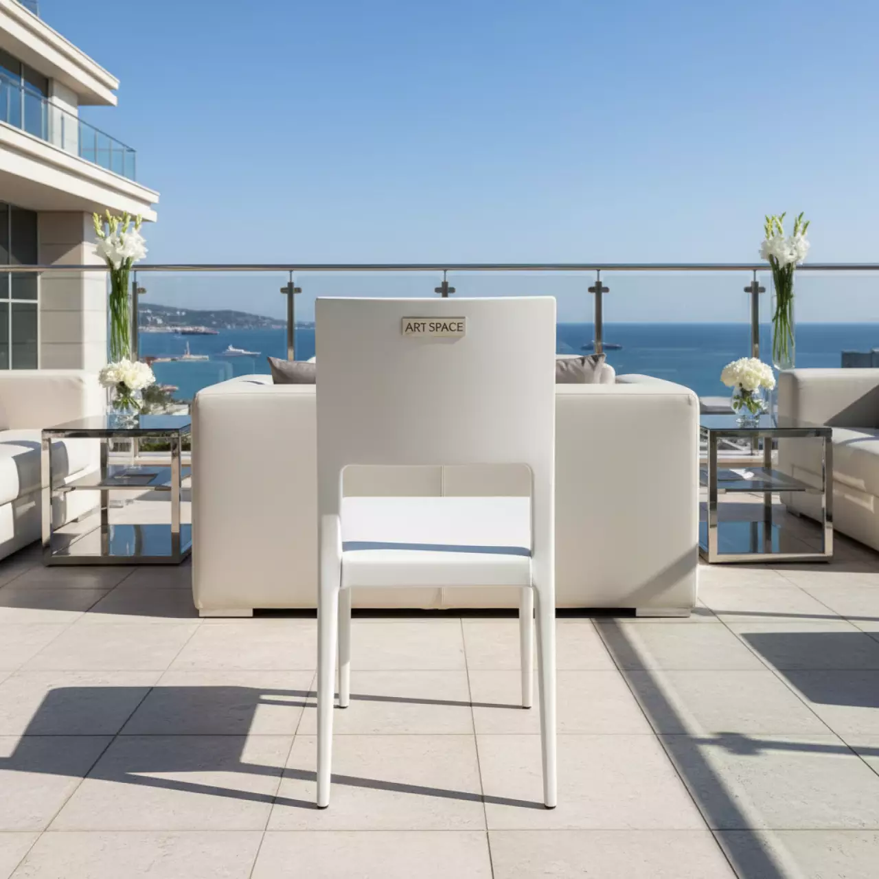 Аренда Стул Flek белый в Grand Karat Sochi — ART SPACE