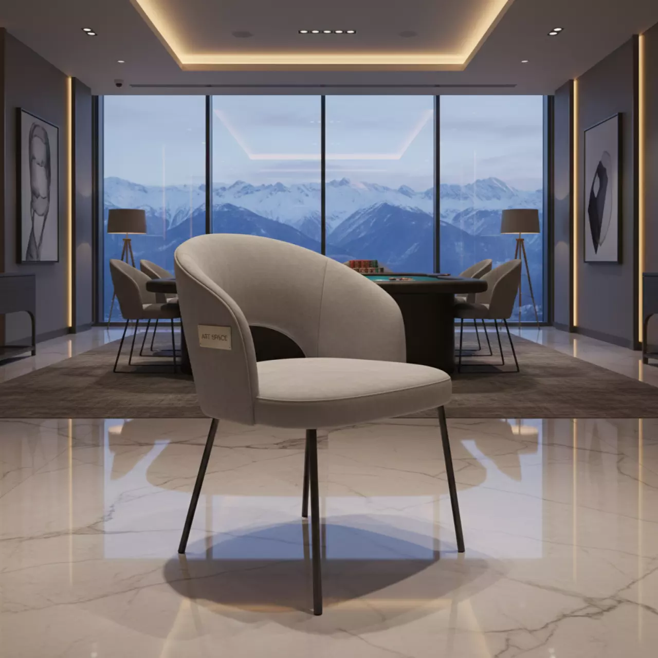 Аренда Стул Флекс New велюр светло серый в Поляна 1389 Отель и Спа — ART SPACE