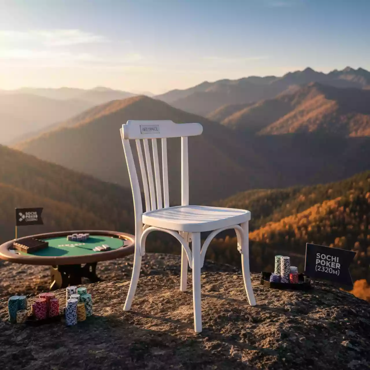 Аренда Стул Гилберт белый деревянный Backstage на площадке Rosa Peak (2320м) — ART SPACE