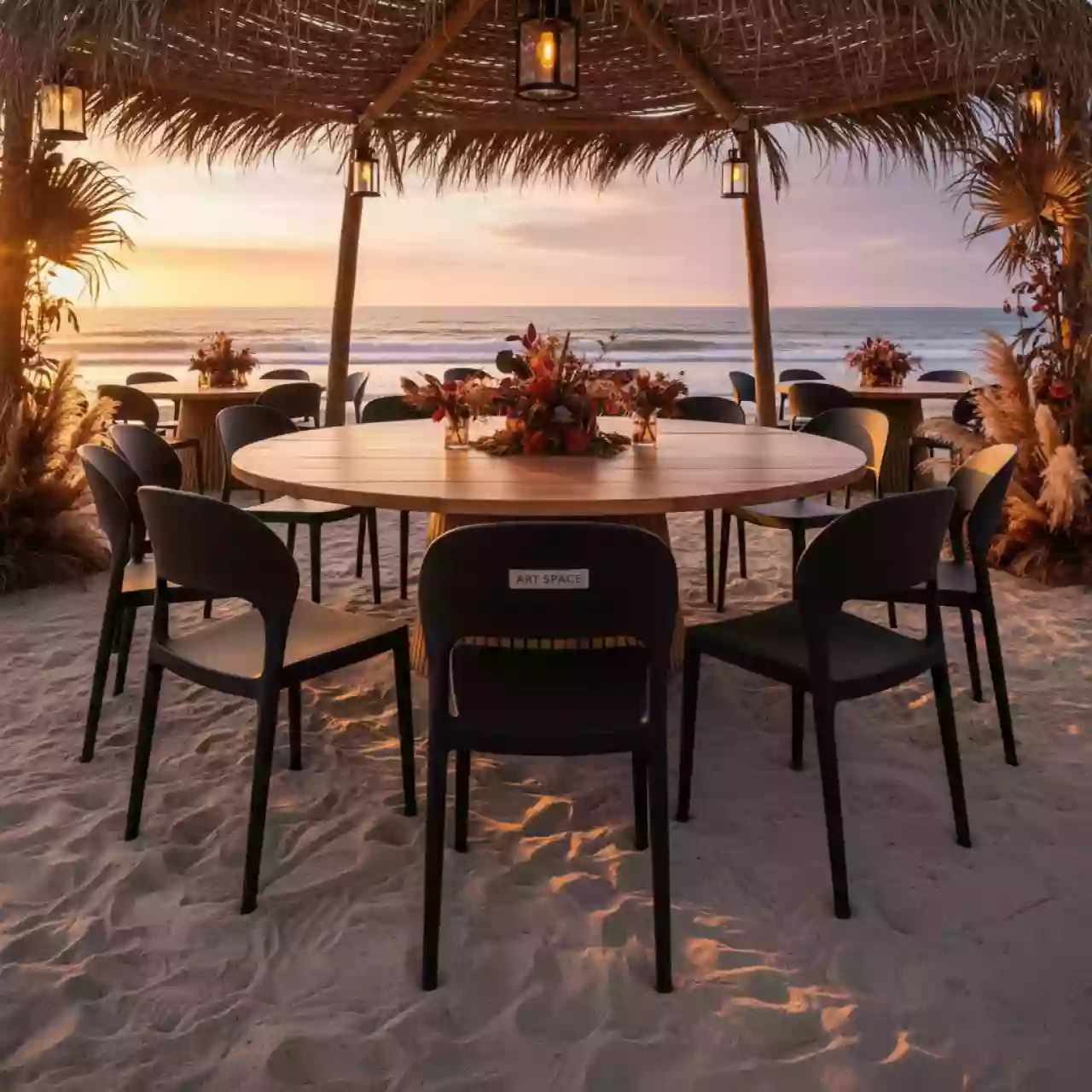 Аренда Стул Годфри обеденный черный в пляжном клубе Del Mar — ART SPACE