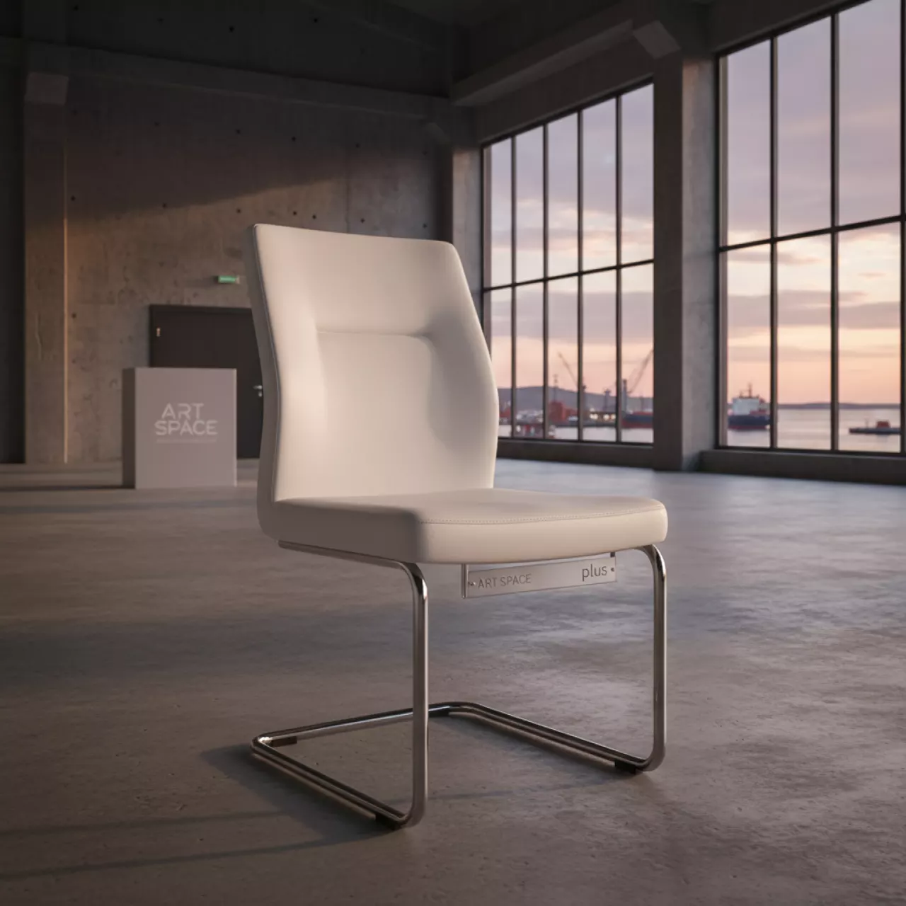 Аренда Стул Golf plus кожзам белый в зале «Чайка» (Морпорт) — ART SPACE