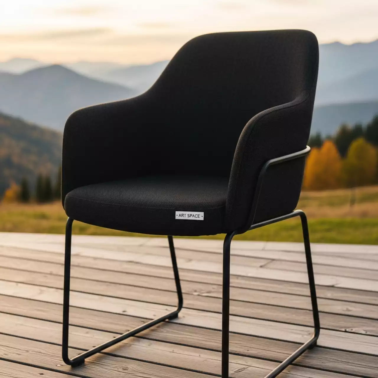 Аренда Стул Golf Plus ткань черная на курорте «Газпром» (Альпика) — ART SPACE