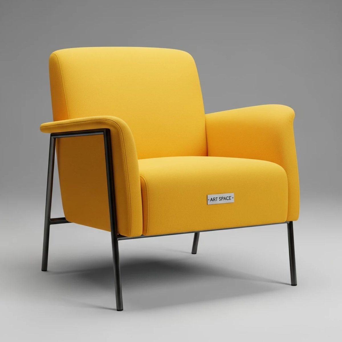 Аренда Стул Gorg с подлокотниками желтый на площадке Rosa Peak (2320м) — ART SPACE