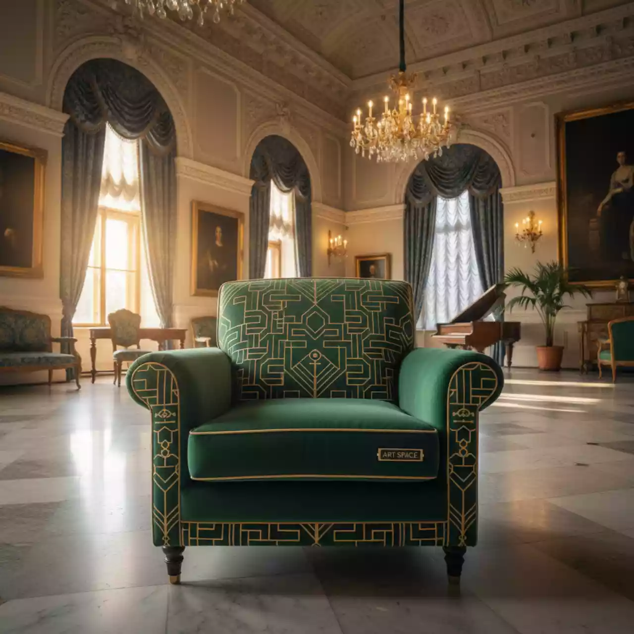 Аренда Стул Graive велюр бук в усадьбе Голицына — ART SPACE