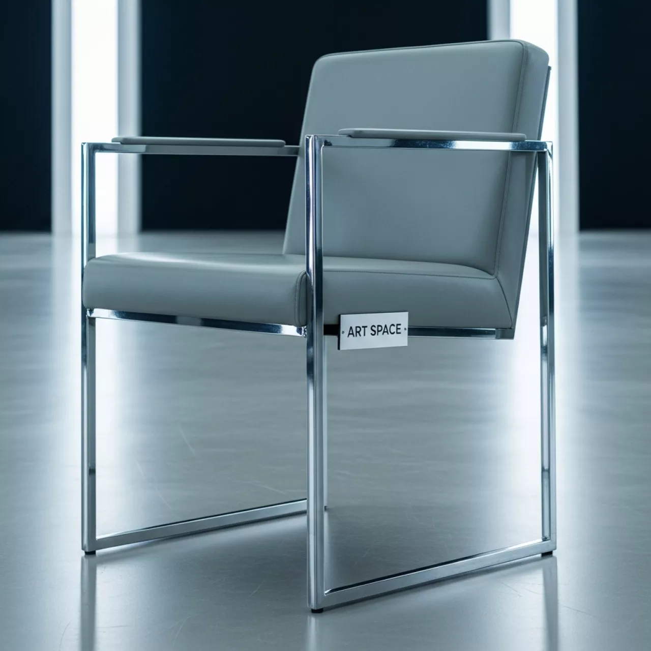 Аренда Стул Helmet экокожа каркас серебряный в ОКЦ «Галактика» — ART SPACE