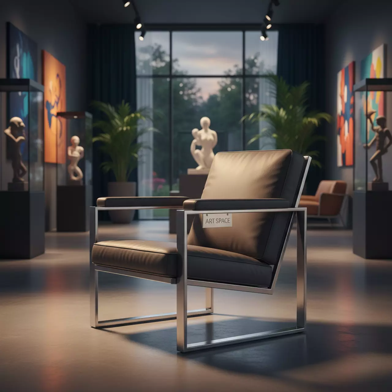 Аренда Стул Helmet каркас серебро экокожа в Сочи Парк Отеле — ART SPACE