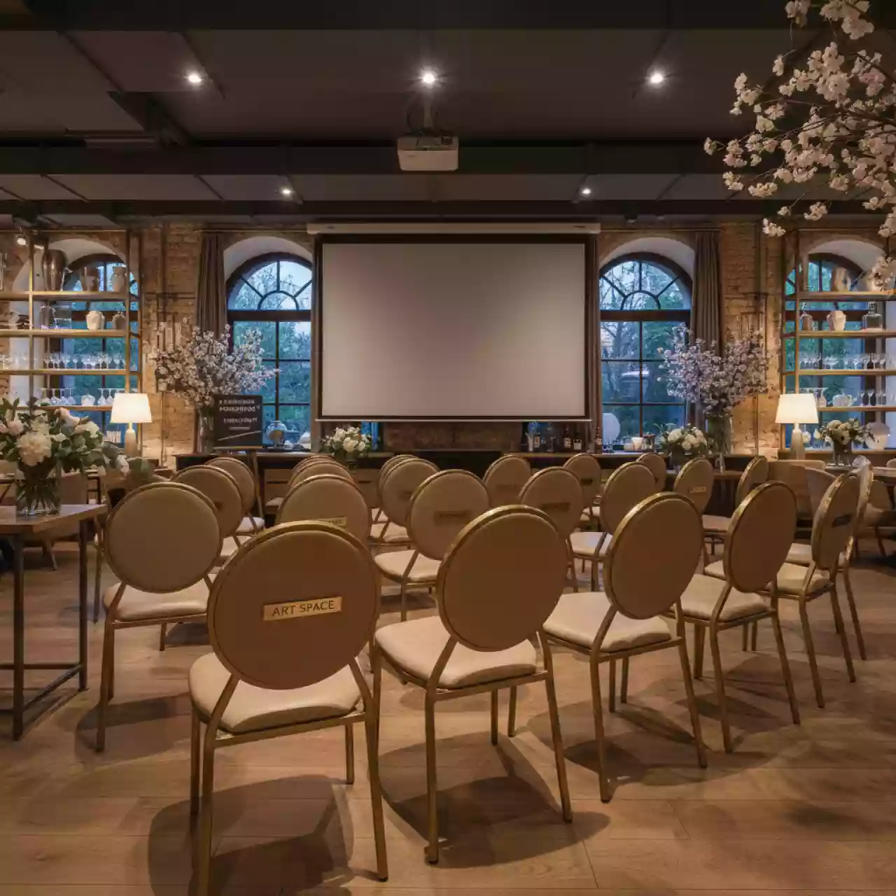 Аренда Стул Хит антик золото белый кожзам бежевый в ресторане «Сыроварня» — ART SPACE