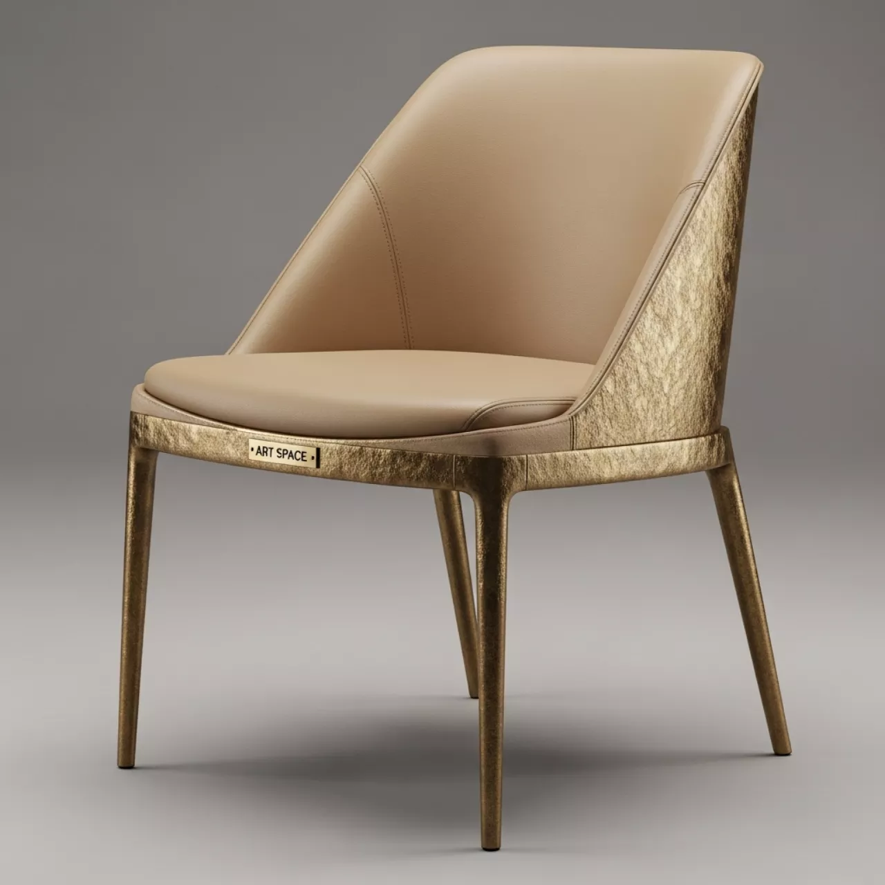Аренда Стул Хит антик золото бежевый кожзам на теплоходе «Дагомыс» — ART SPACE
