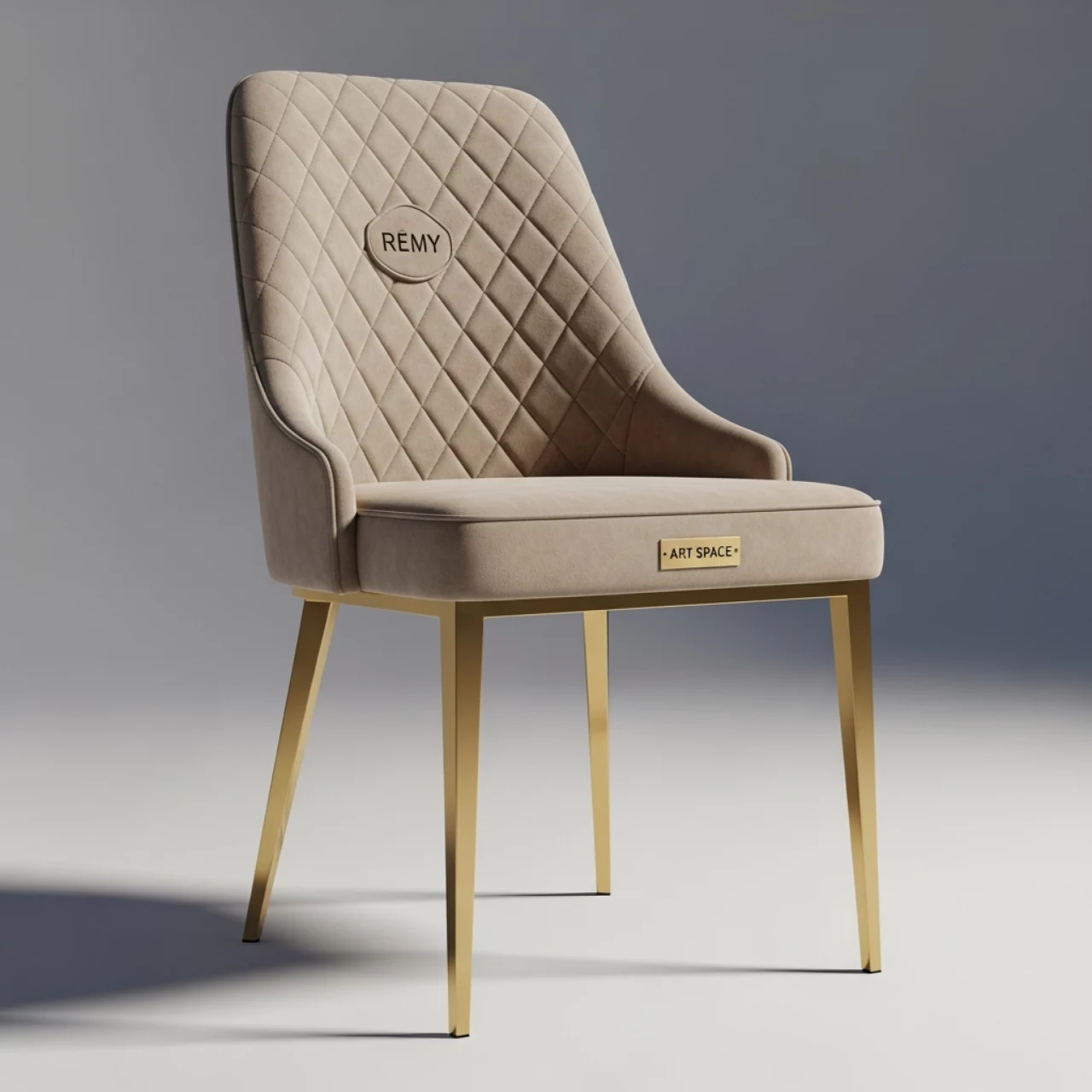 Аренда Стул Хит бежевый велюр Remy золотой каркас в Panorama by Mercure — ART SPACE