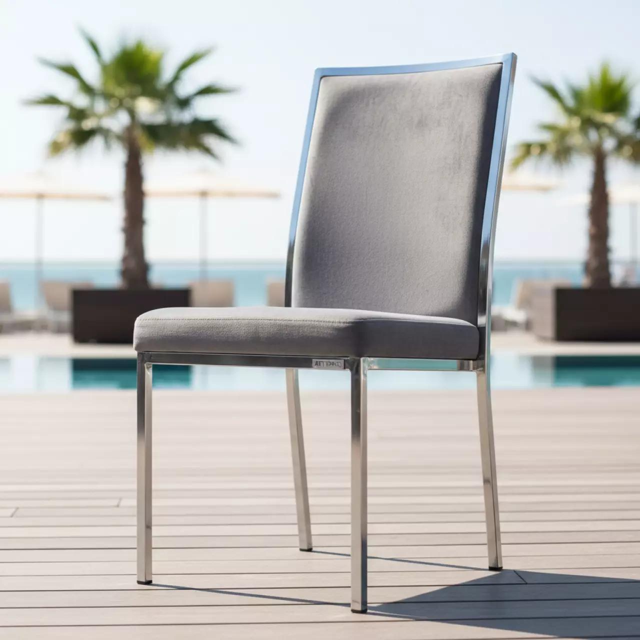 Аренда Стул Хит каркас серебро велюр Connect в пляжном комплексе VinoGrad — ART SPACE