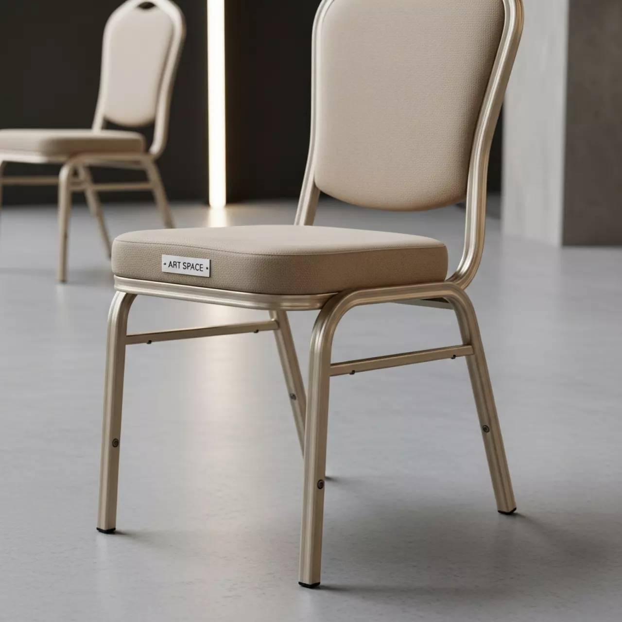 Аренда Стул Хит каркас шампань бежевый с наружными заглушками в ресторане «Плакучая Ива» — ART SPACE
