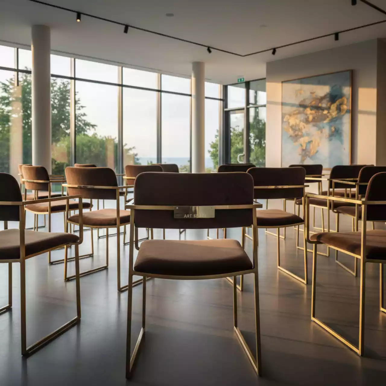 Аренда Стул Хит каркас золото темно коричневый в Swissôtel Resort Sochi Kamelia — ART SPACE