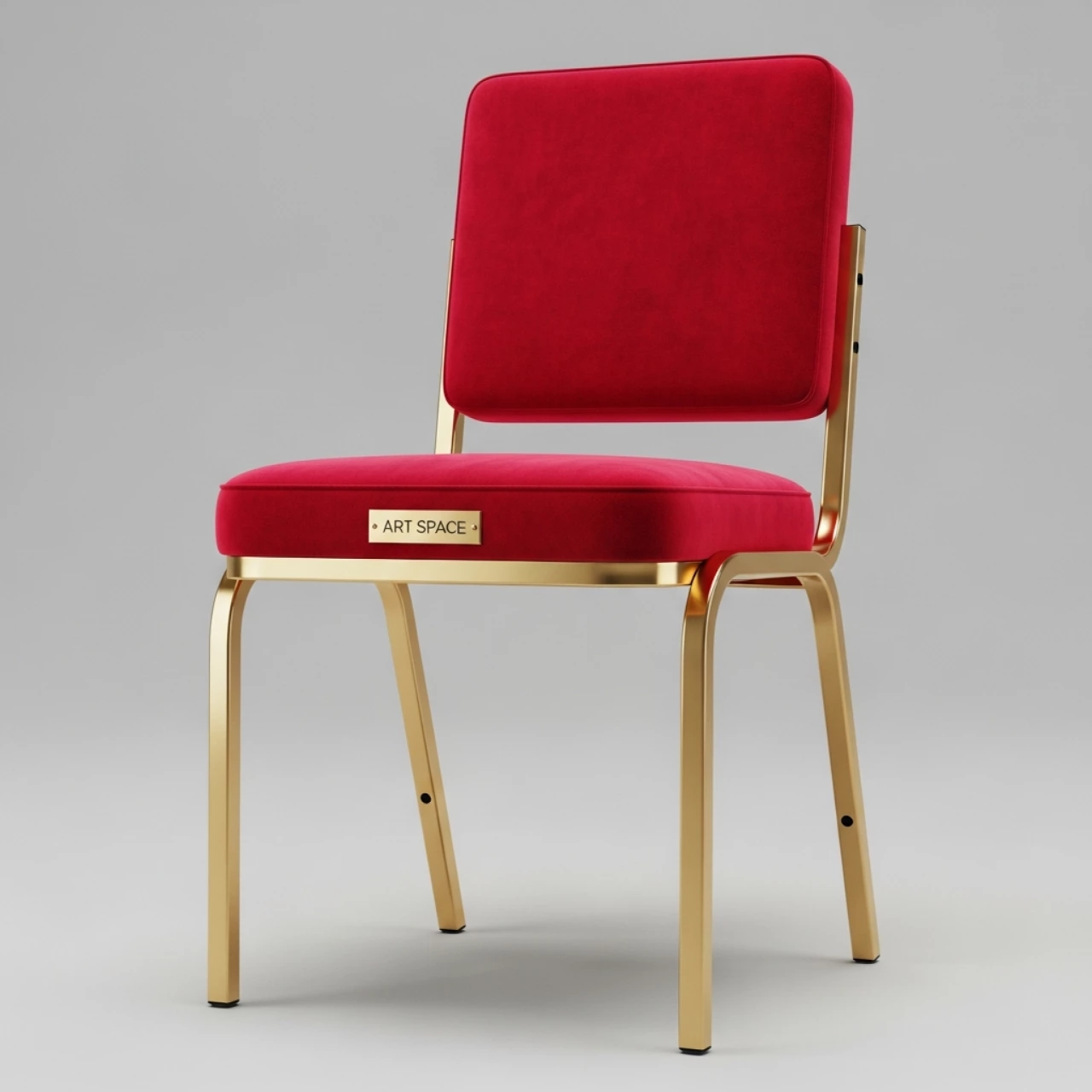 Аренда Стул Хит каркас золото велюр красный в VK Stadium Sirius — ART SPACE
