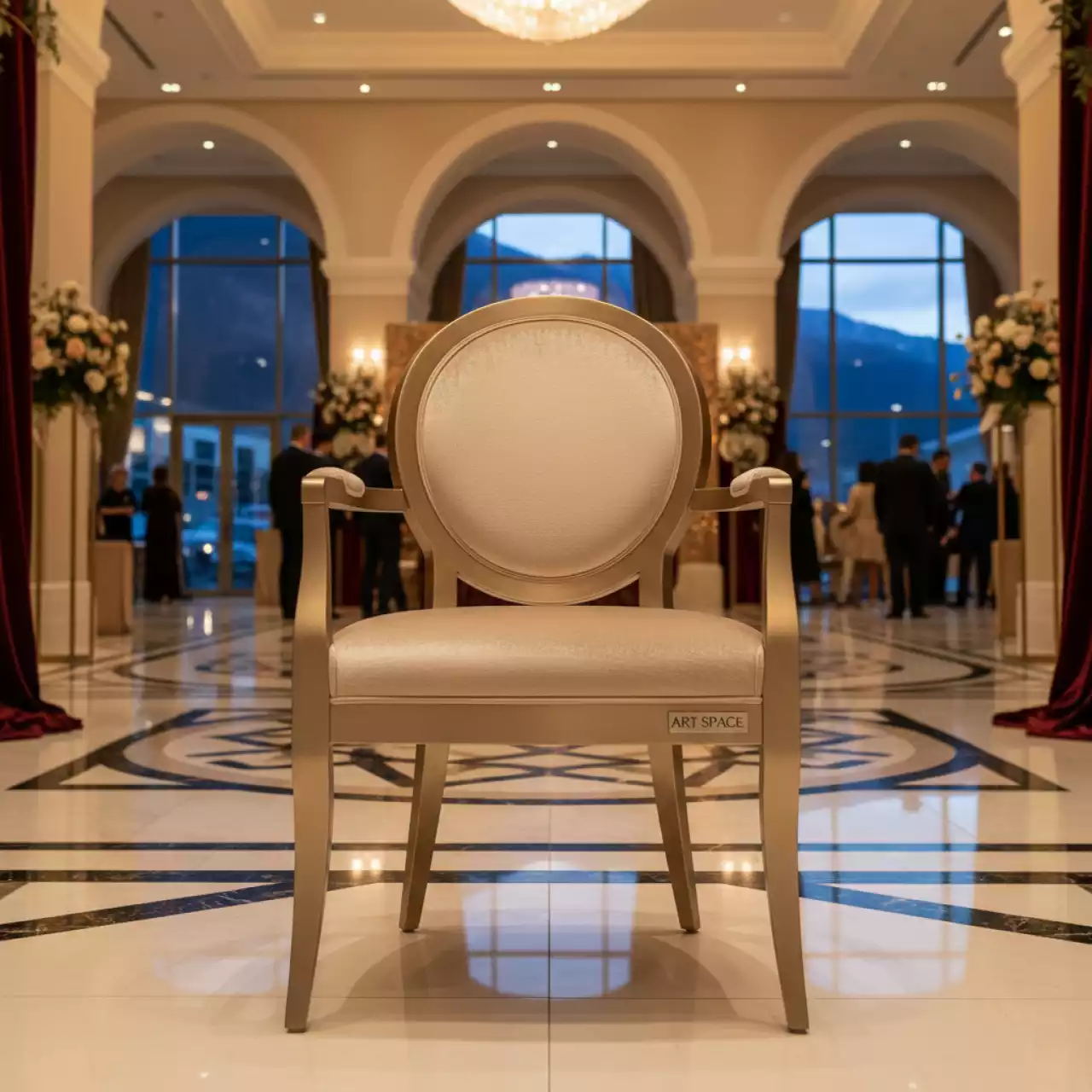 Аренда Стул Хит с подлокотниками бежевый шампань в Golden Tulip Rosa Khutor — ART SPACE