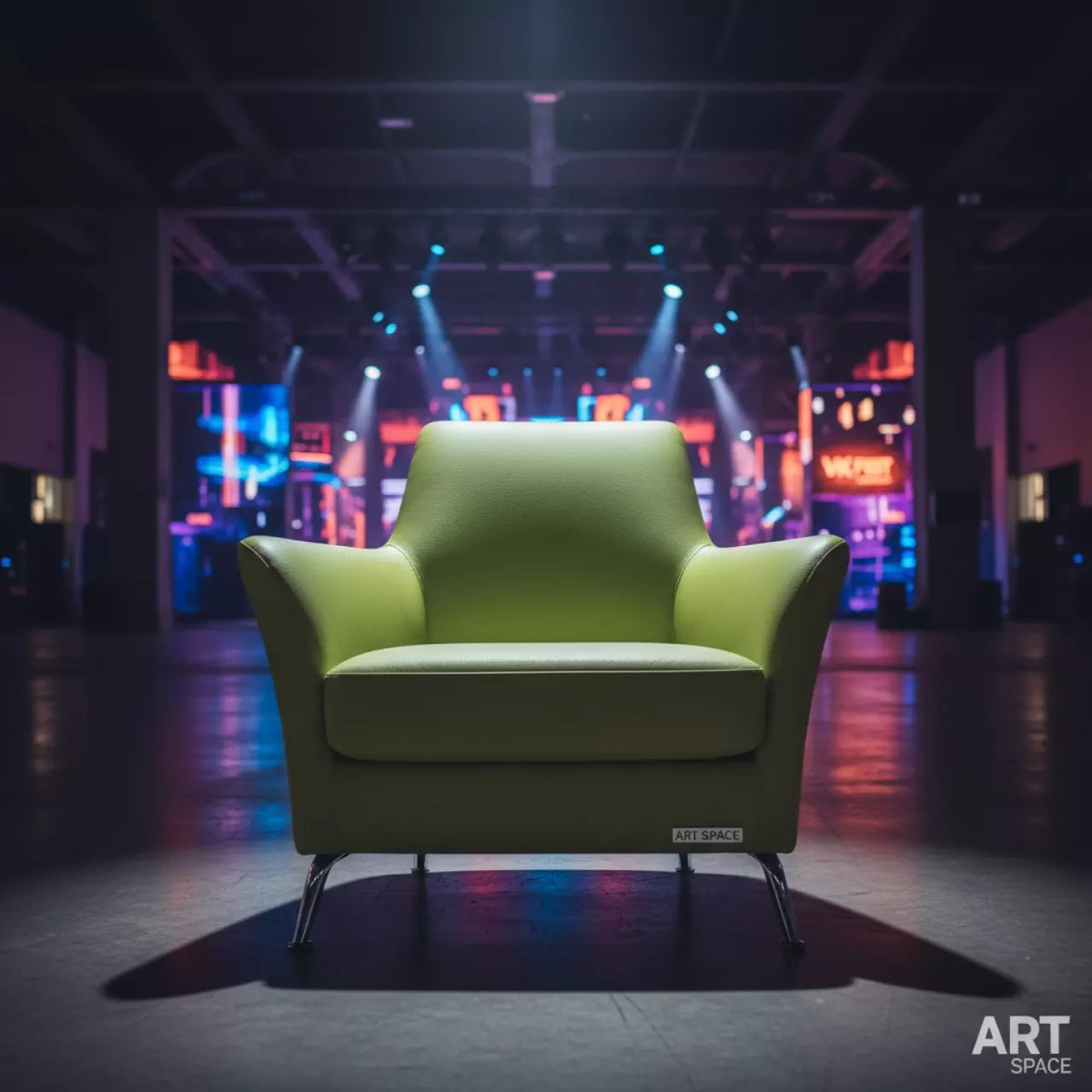 Аренда Стул Хит с подлокотниками черный муар экокожа лайм в Sochi Marriott Krasnaya Polyana — ART SPACE