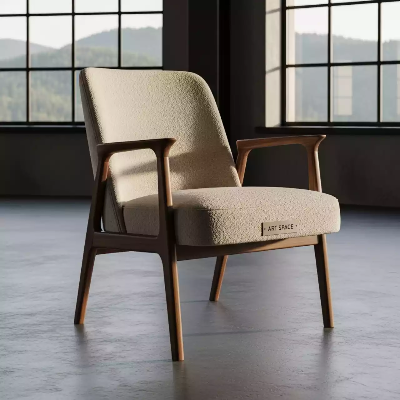Аренда Стул Хит с подлокотниками орех шенилл Palmira в Green Flow Hotel — ART SPACE