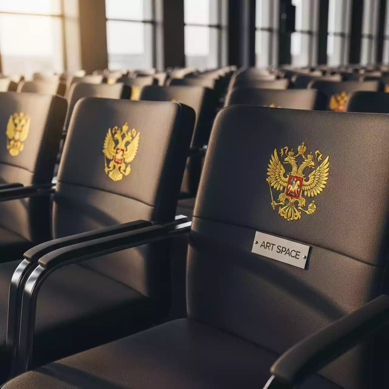 Аренда Стул Хит с подлокотниками с вышивкой герб РФ в Golden Tulip Rosa Khutor — ART SPACE