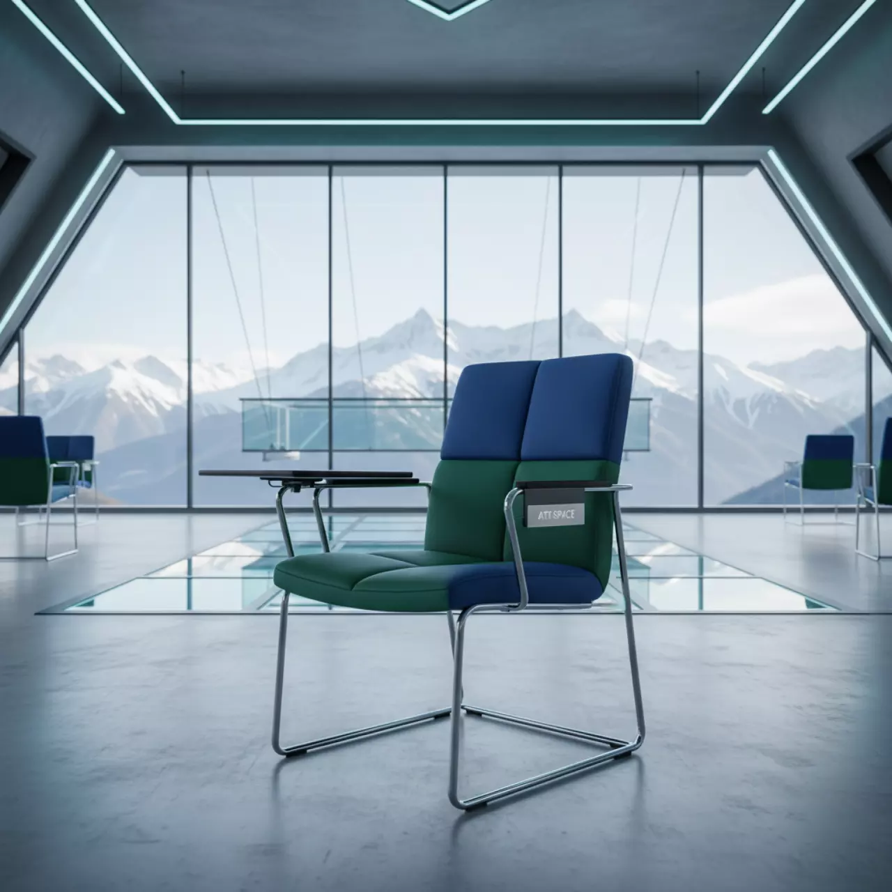 Аренда Стул Хит с пюпитром алюминиевый каркас в Skypark Sochi — ART SPACE