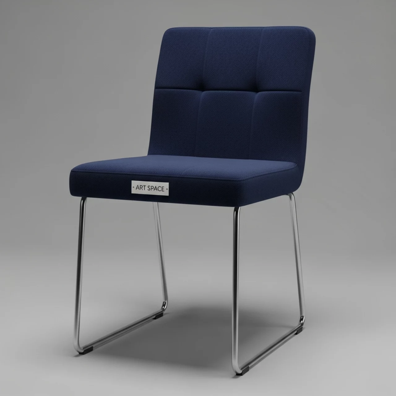 Аренда Стул Хит серебряный каркас синяя микрофибра в казино «Сочи» — ART SPACE