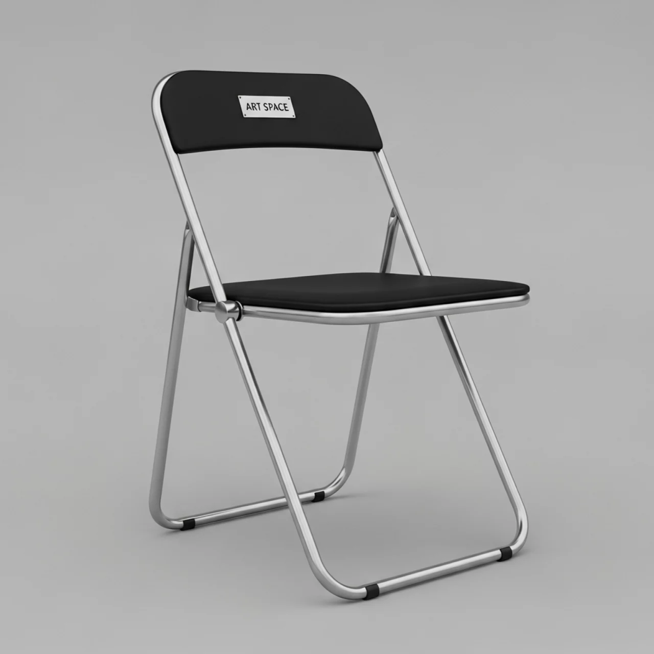 Аренда Стул Хит складной серебряный каркас черный в МФК «Горный» — ART SPACE