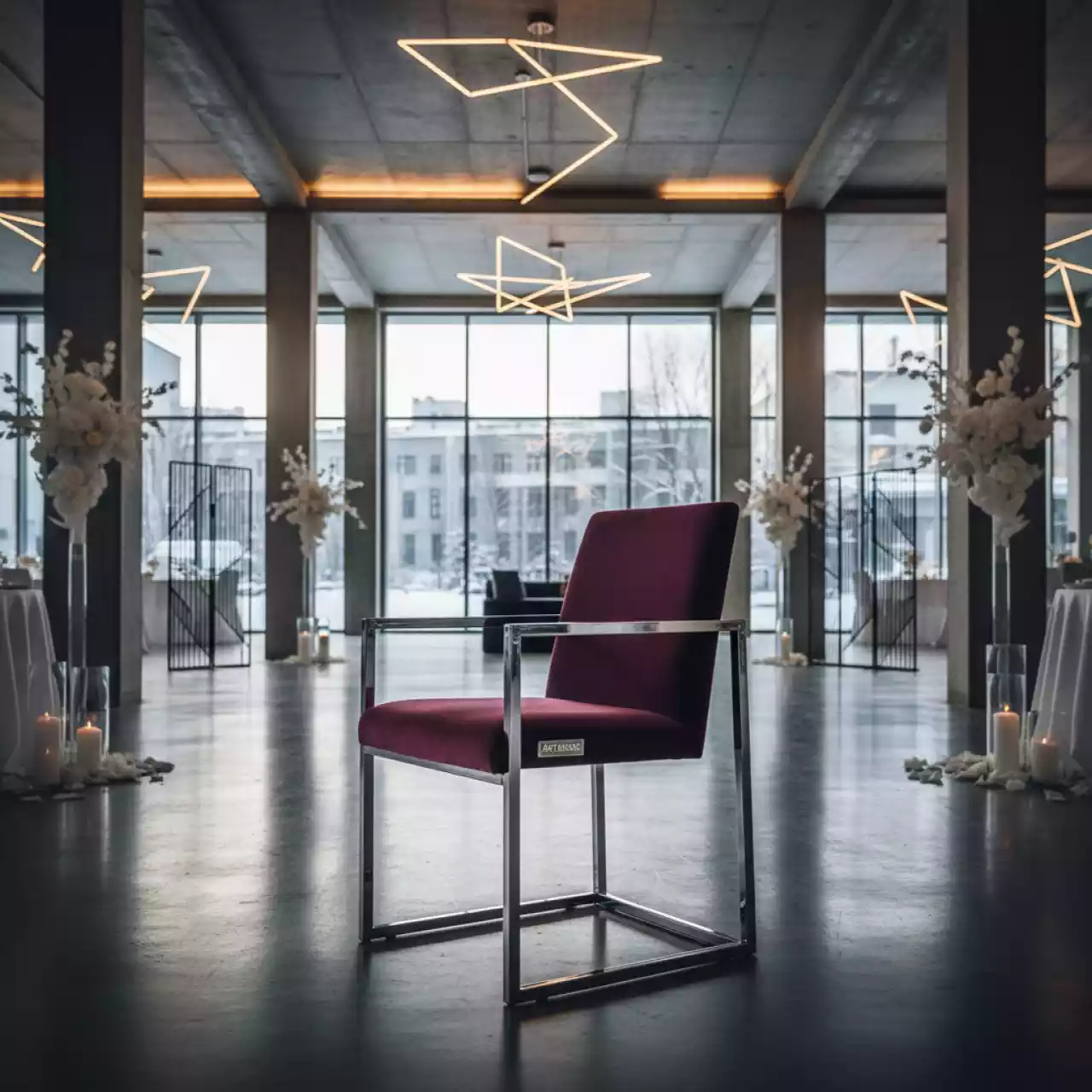 Аренда Стул Хит велюр Velutto каркас серебро в Сочи Парк Отеле — ART SPACE
