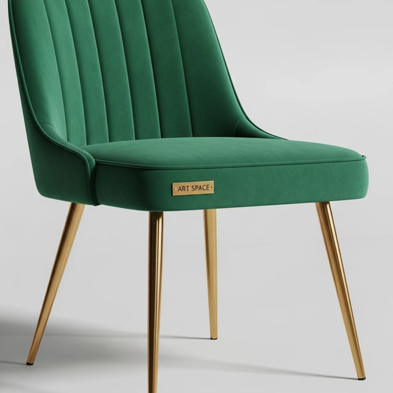 Аренда Стул Хит велюр зеленый Remy каркас золото на пляжных клубах Хосты — ART SPACE