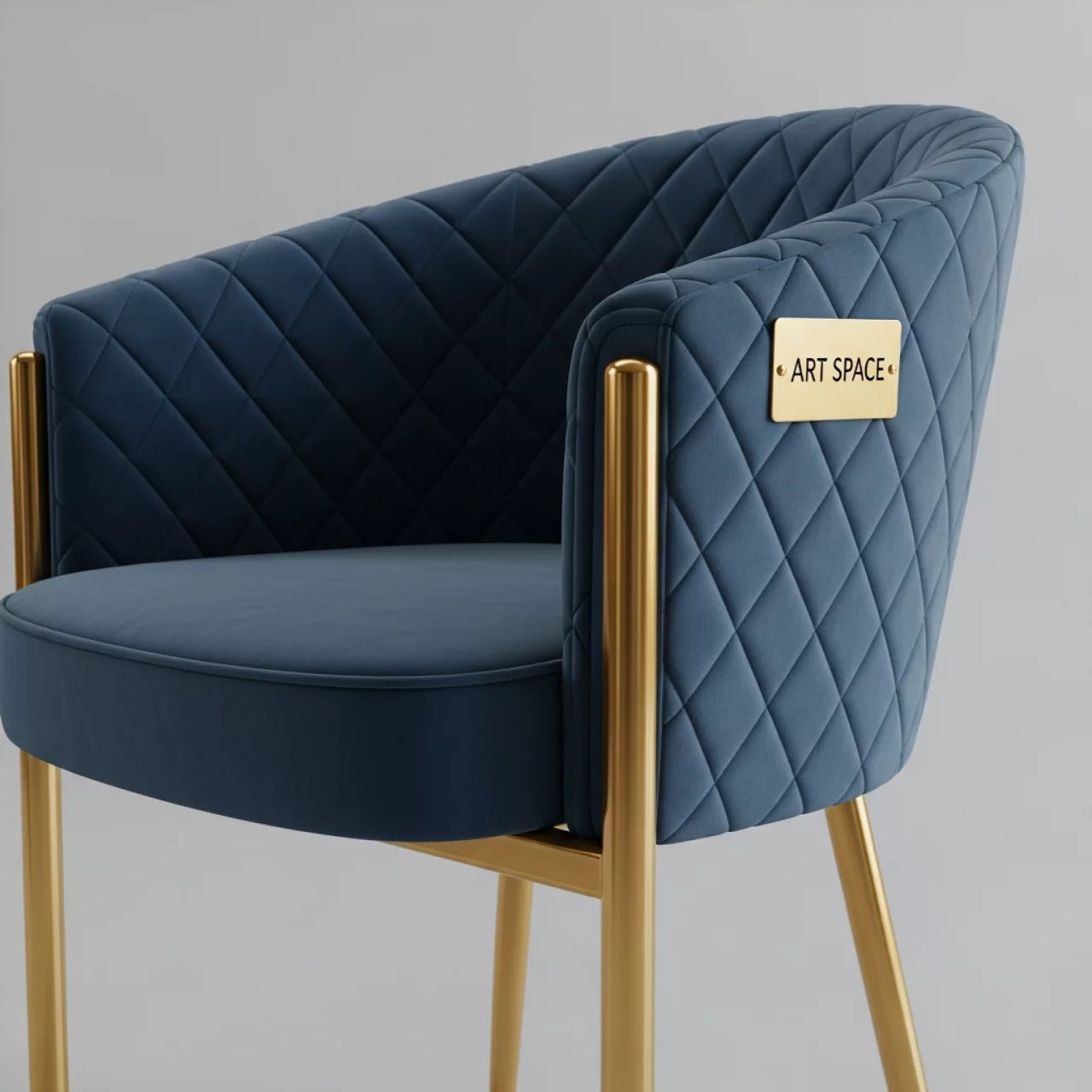 Аренда Стул Хит золото ромб синий Сочи — ART SPACE