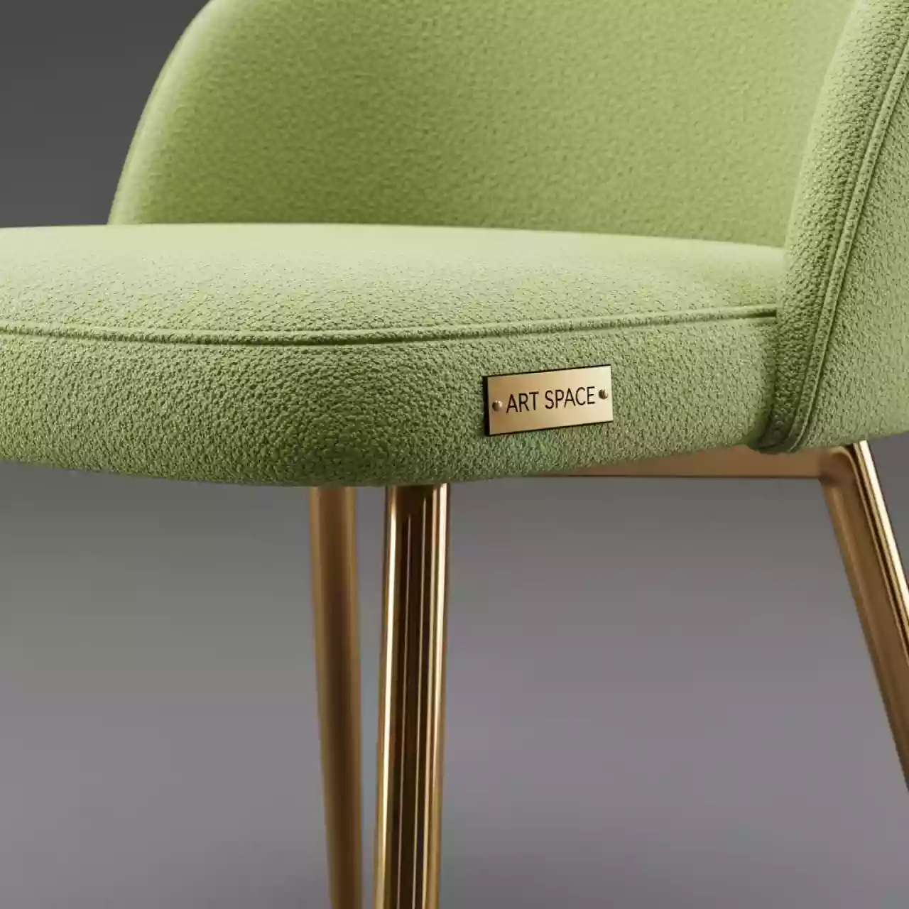 Аренда Стул Хит золото шеннил светло зеленый в Green Flow Hotel — ART SPACE
