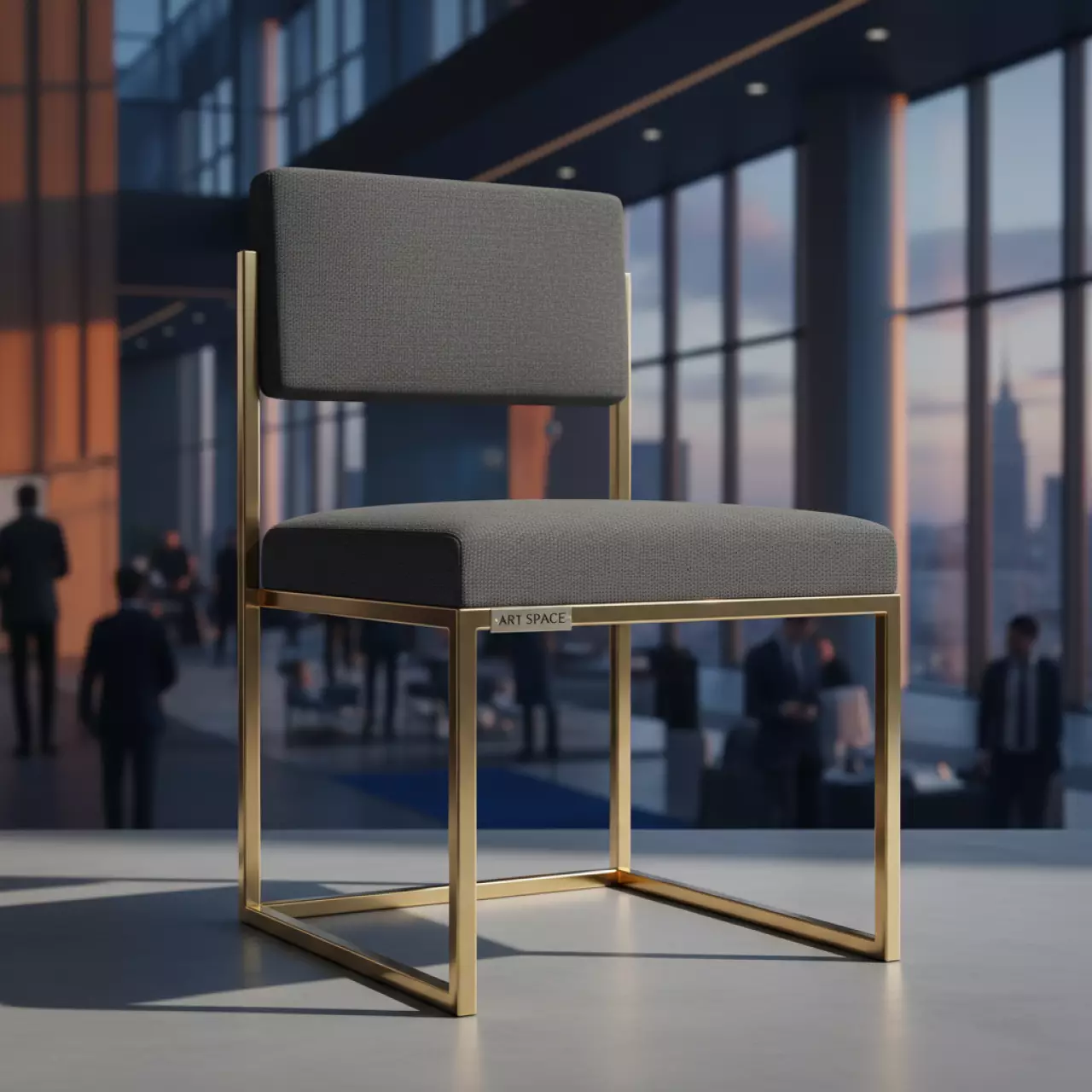 Аренда Стул Хит золотой каркас серый Старт в Gamma Sirius — ART SPACE