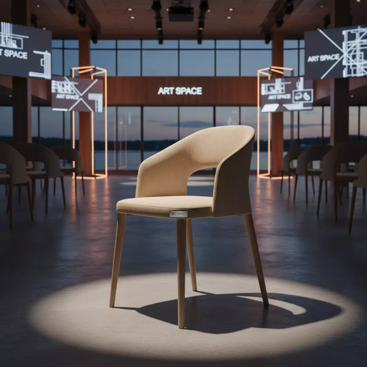 Аренда Стул Ichi бежевое букле на теплоходе «Дагомыс» — ART SPACE