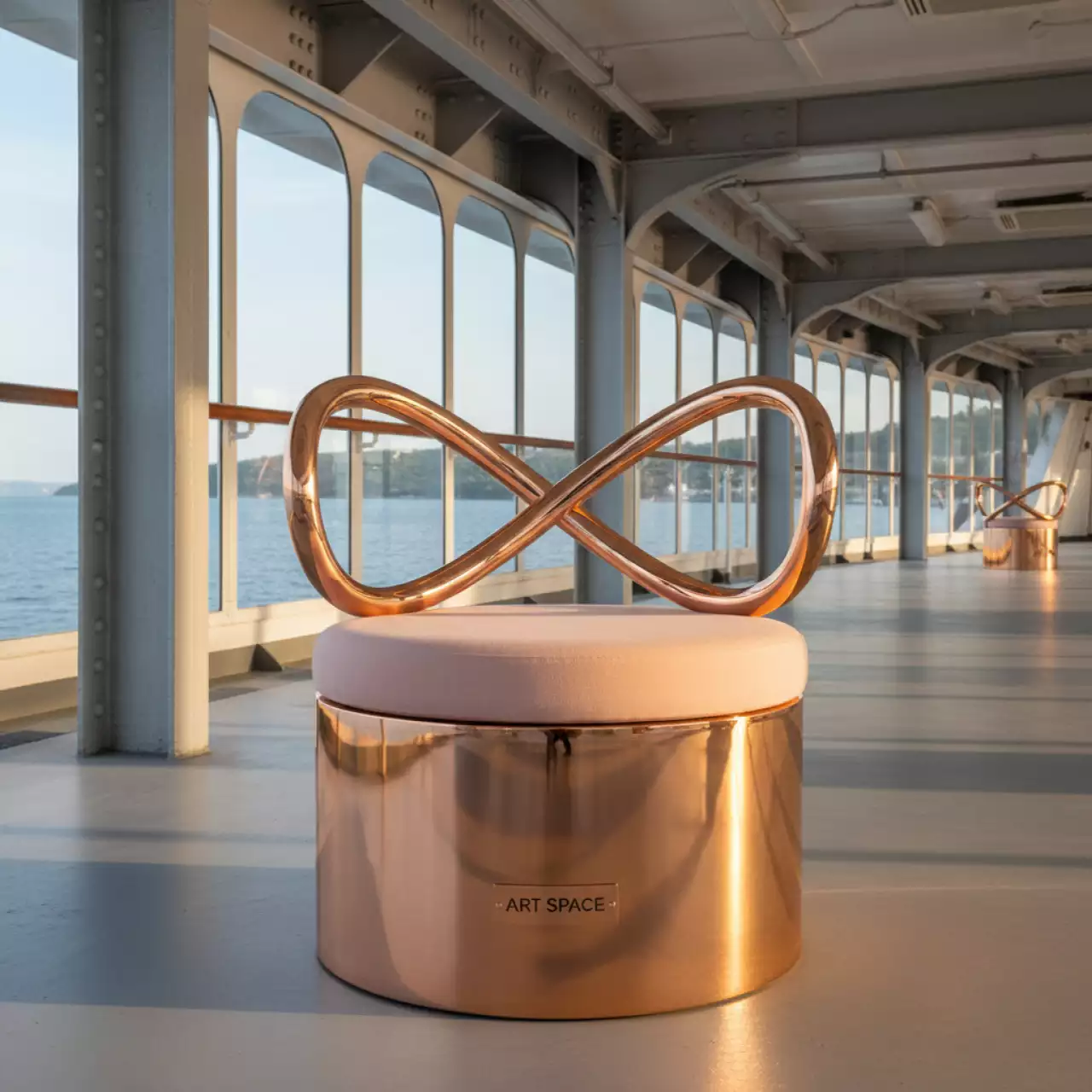 Аренда Стул Infinity розовое золото на теплоходе «Дагомыс» — ART SPACE