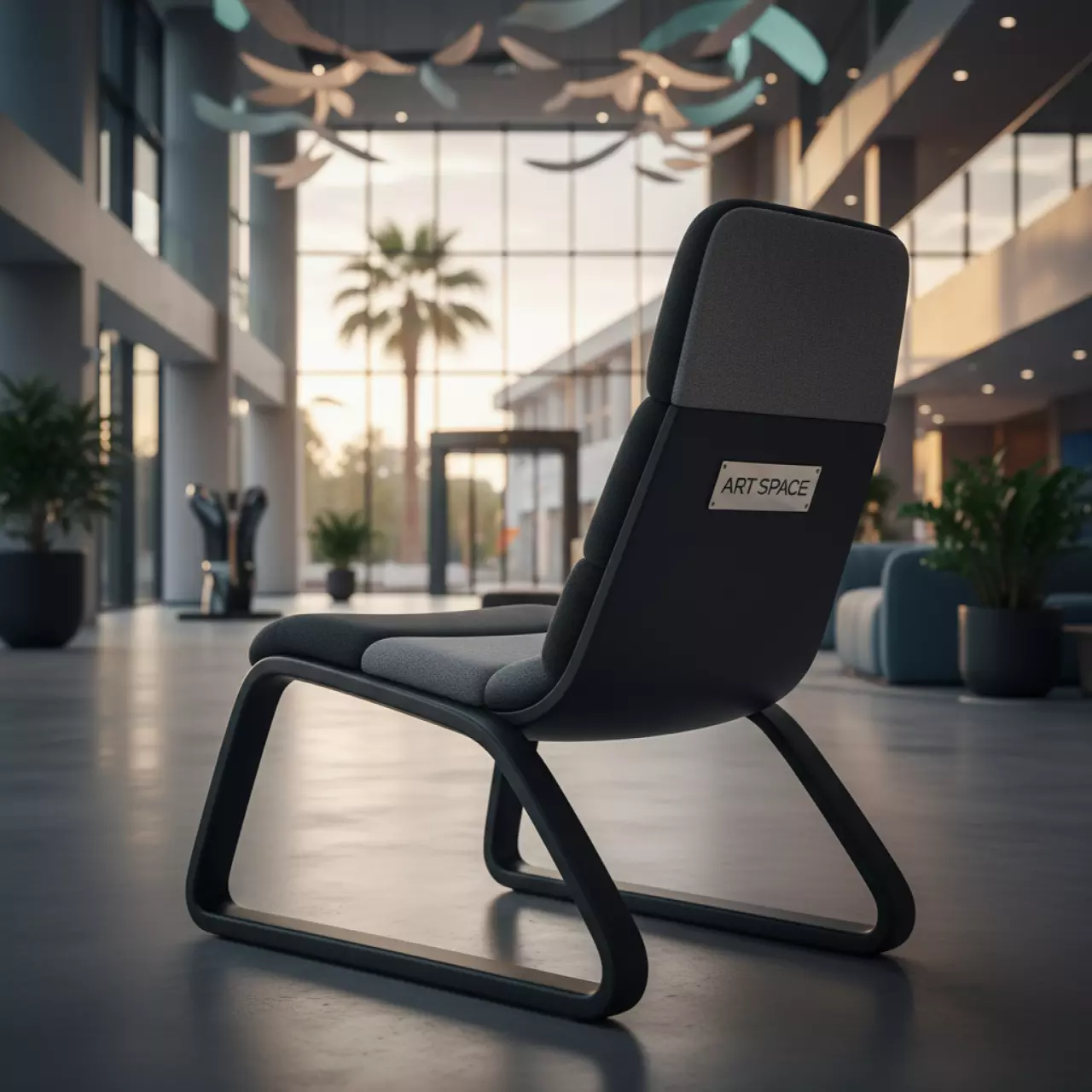 Аренда Стул Iso серо черная ткань в Сочи Парк Отеле — ART SPACE