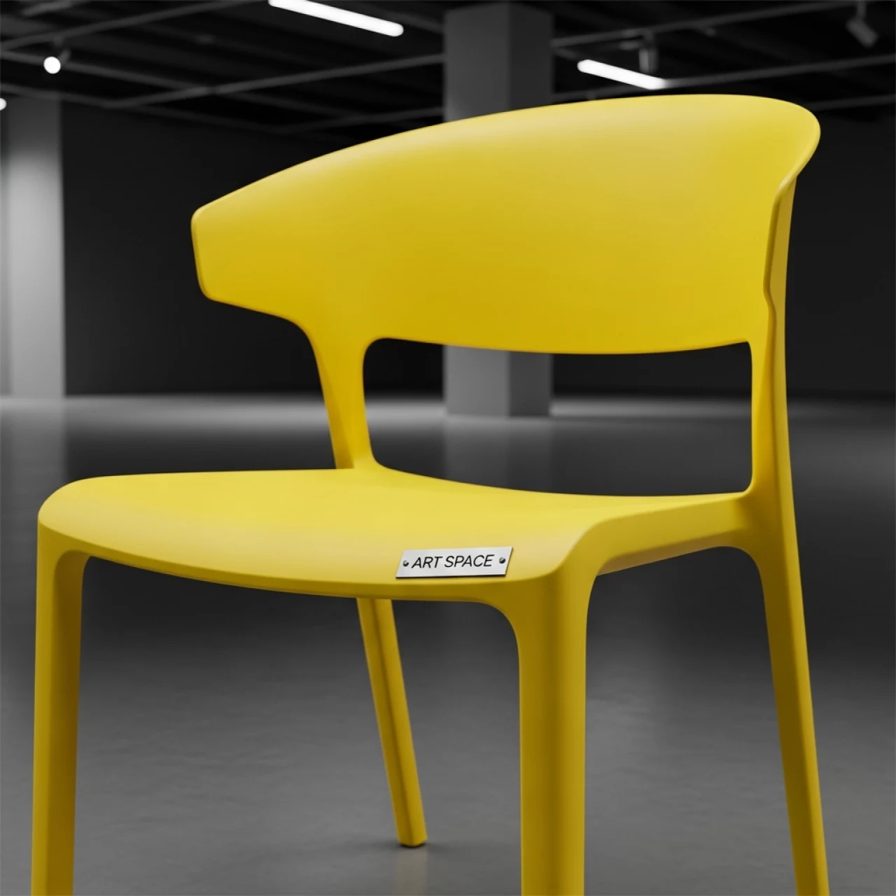 Аренда Стул из пластика RoyalFamily Nico желтый в ледовой арене «Шайба» — ART SPACE