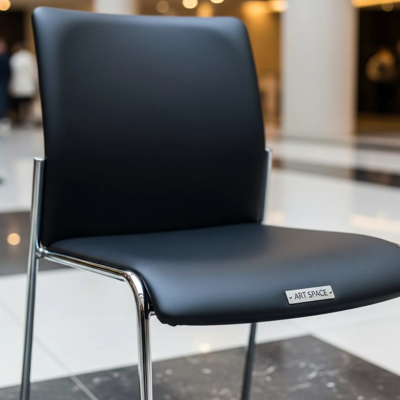 Аренда Стул ИЗО черный из экокожи хром BK в City Park Hotel Sochi — ART SPACE