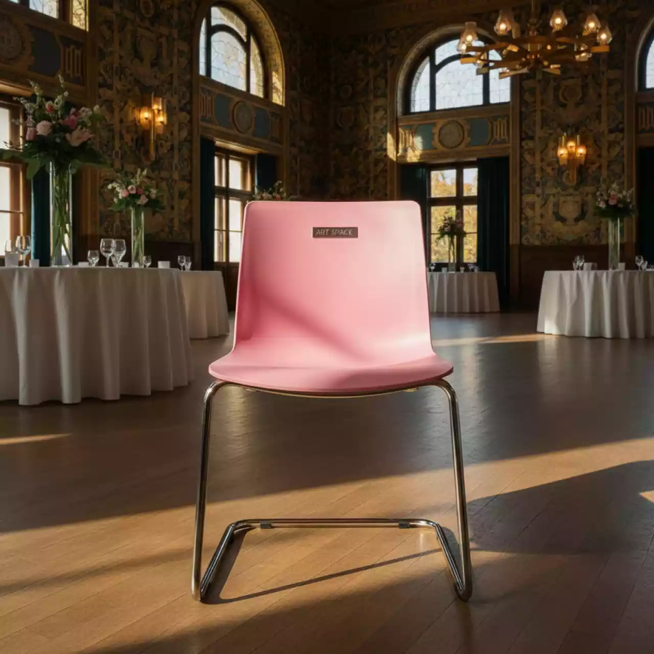 Аренда Стул ИЗО пластик розовый в Radisson Collection Paradise — ART SPACE