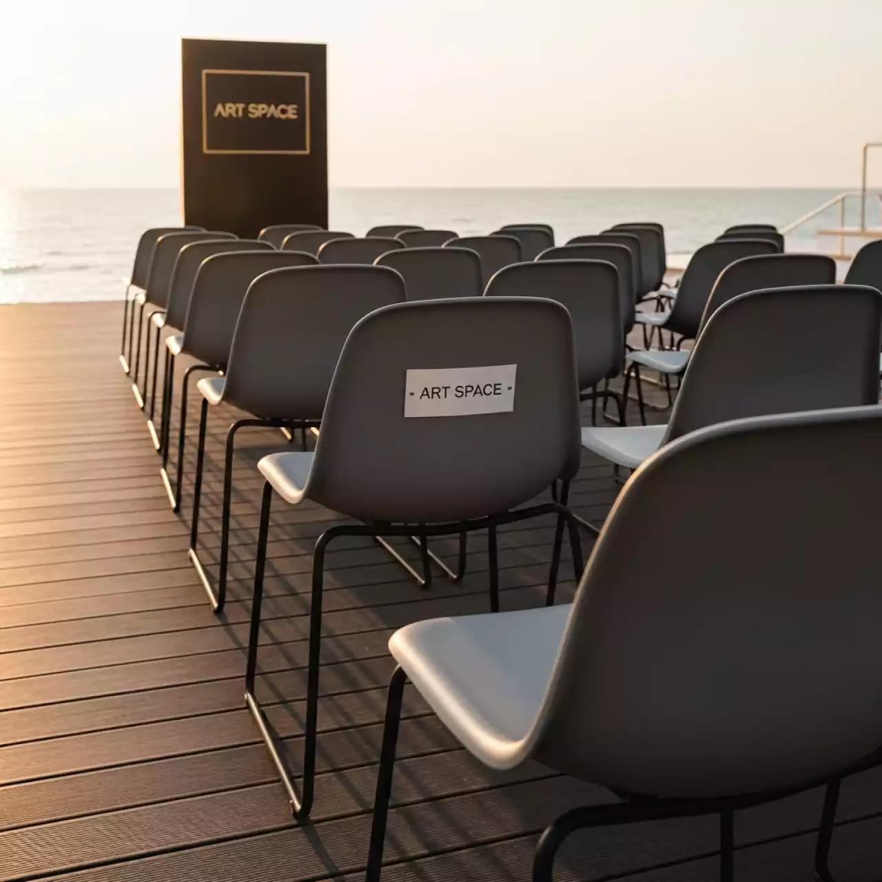 Аренда Стул ИЗО пластик серый на пляжных клубах Хосты — ART SPACE