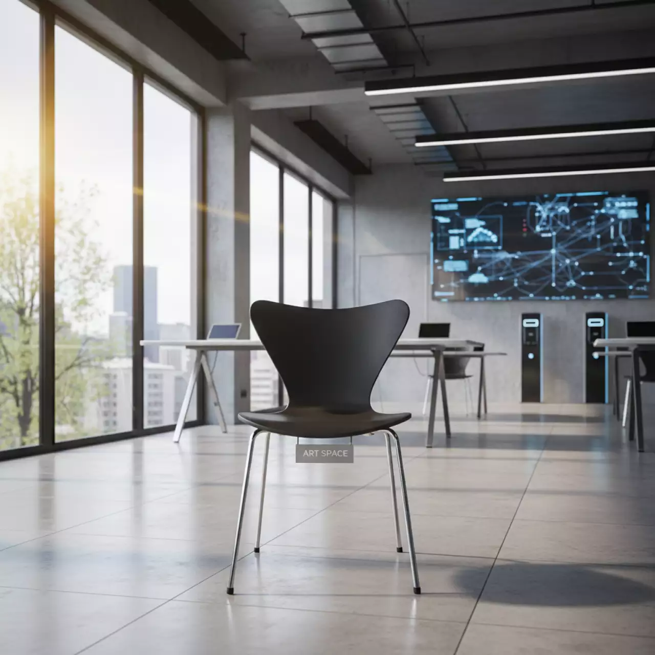 Аренда Стул ИЗО пластиковое сиденье хромированный каркас в Alpha Sirius — ART SPACE