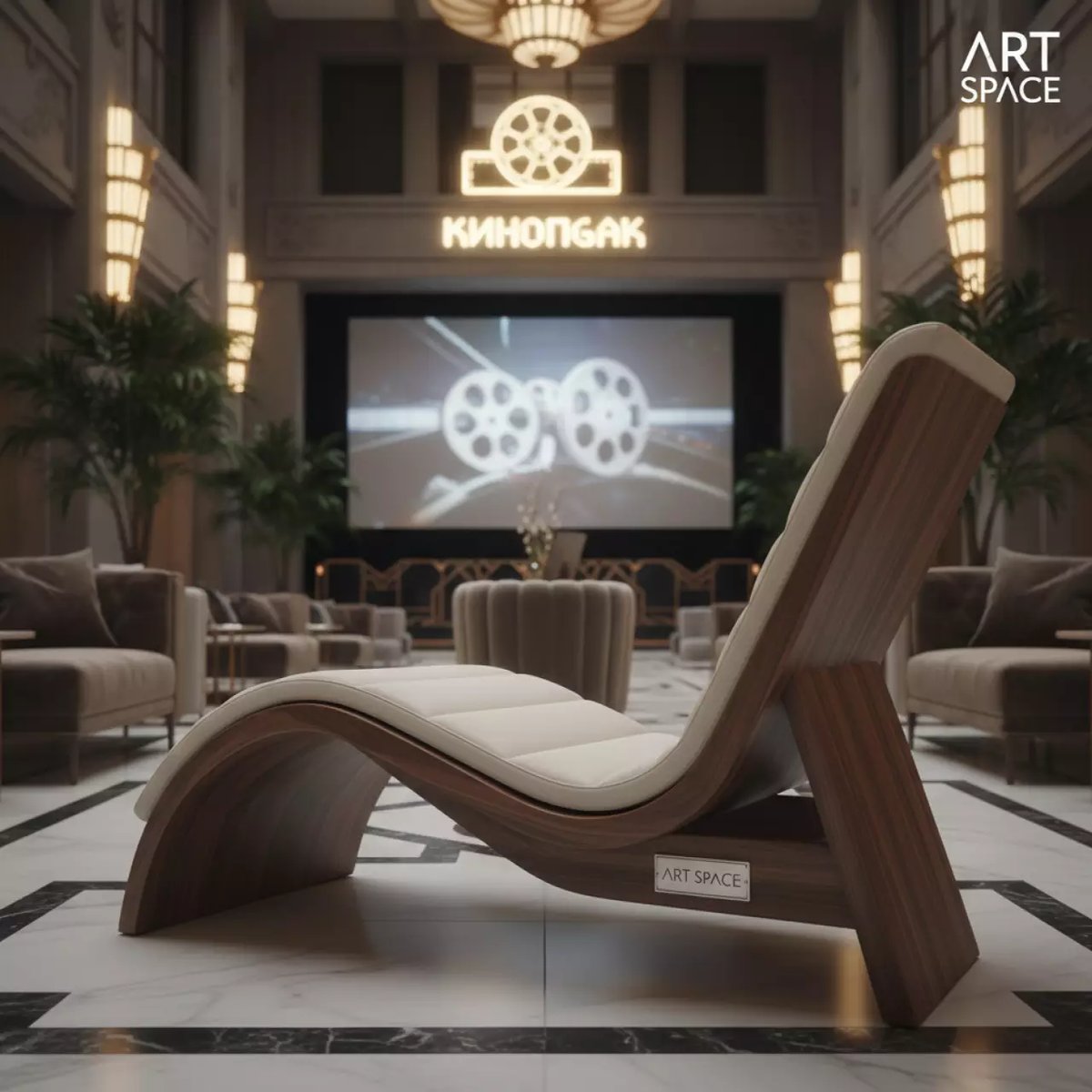 Аренда Стул Кьявари деревянный белый ореховая патина в Гранд Отель Поляна — ART SPACE