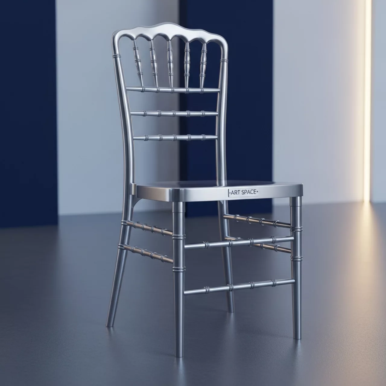 Аренда Стул Кьявари NEW пластиковый серебряный на Сочи Автодроме — ART SPACE