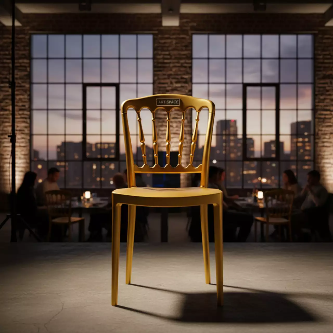 Аренда Стул Кьявари NEW пластиковый золотой в Panorama by Mercure — ART SPACE