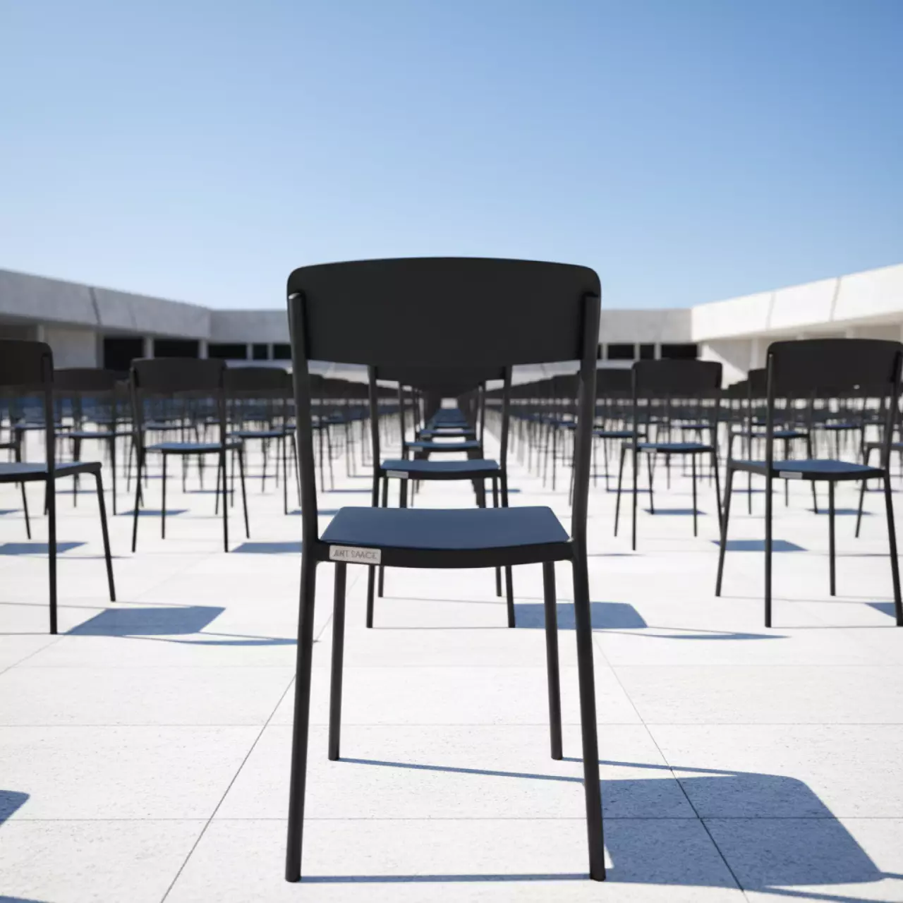 Аренда Стул Кейт складной черный черные ножки на Медальной площади — ART SPACE