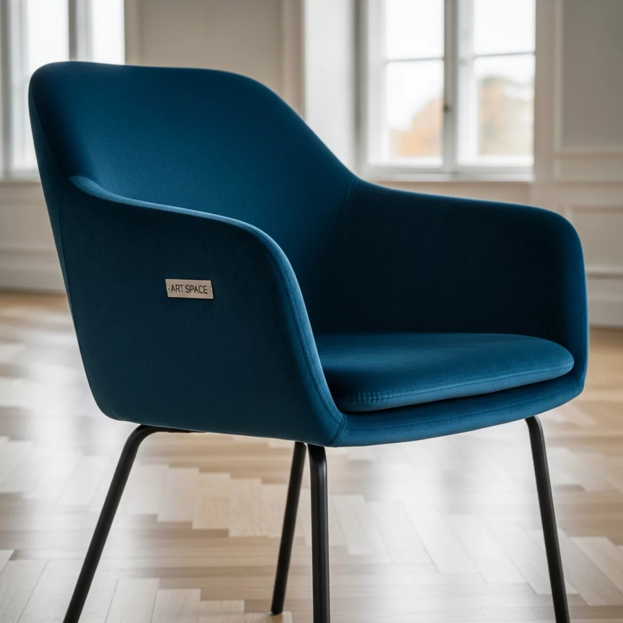 Аренда Стул Kongsberg лайт синий велюр Velutto ножки металл в Green Flow Hotel — ART SPACE