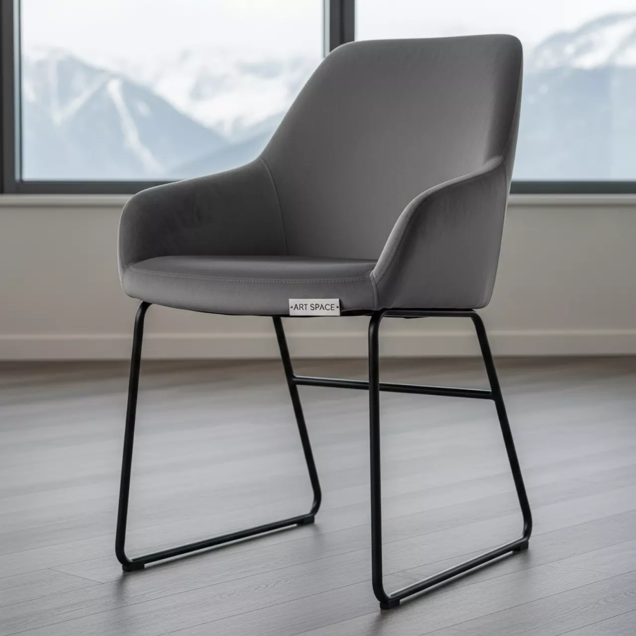 Аренда Стул Kongsberg на пространственной раме велюр серый в Golden Tulip Rosa Khutor — ART SPACE