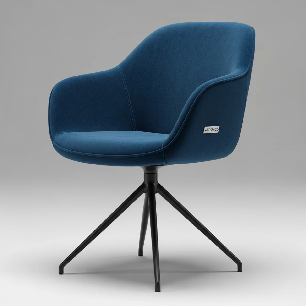 Аренда Стул Kongsberg синий велюр Velutto металлические ножки на территории Морпорта Сочи — ART SPACE